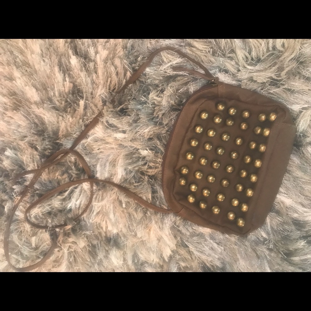 Brown Cross Body with Brass Details